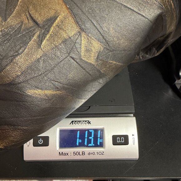 VTG Abstract Leather Jacket Open Front Made in Turkey Oversized Artsy Coat XL - Picture 11 of 11